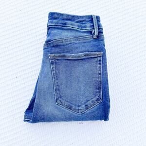 Good American Good Waist Skinny Indigo441 Button Fly Denim Jeans Size 4 / 27